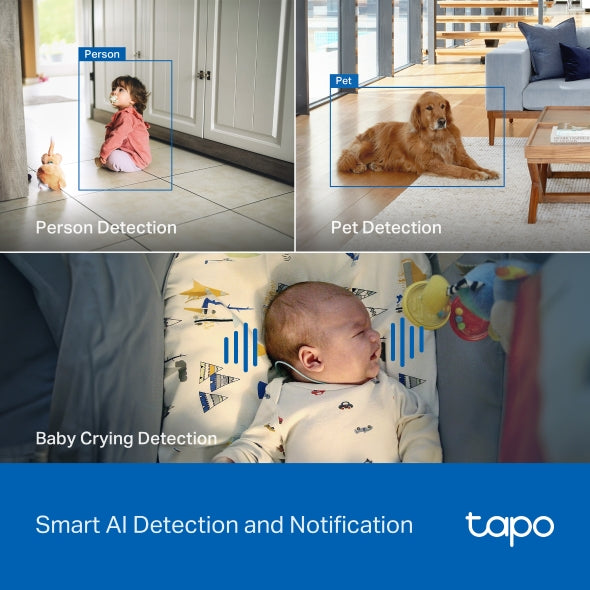 Câmara Wi-Fi Inteligente Tapo C260 – Monitorização 360° com IA e Deteção de Movimento