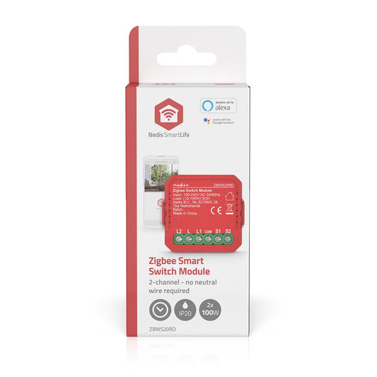 Mini Módulo de Luzes 2 gang Zigbee 3.0 – Nedis - Tuya / Smartlife