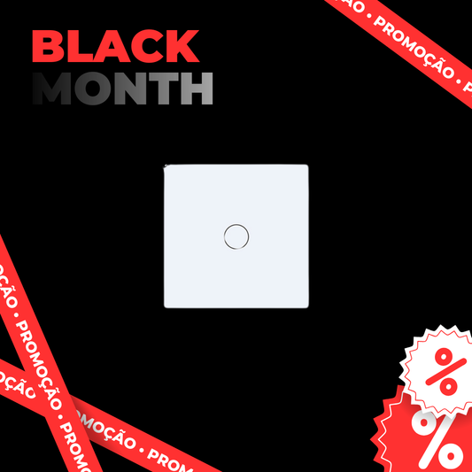 Mini Vidro p/ Interruptor 1 Gang 47*47mm - Para Integração em Frame - Linha Desire - GL47P1W