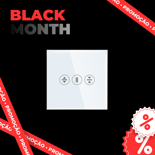 Painel de Vidro Interruptor Estore 86*86mm para Integração em Zigbee Desire Gen2