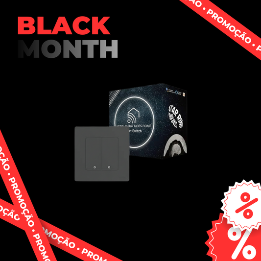 Interruptor Star Ring Zigbee 3.0 - 2 Gang - Cinzento