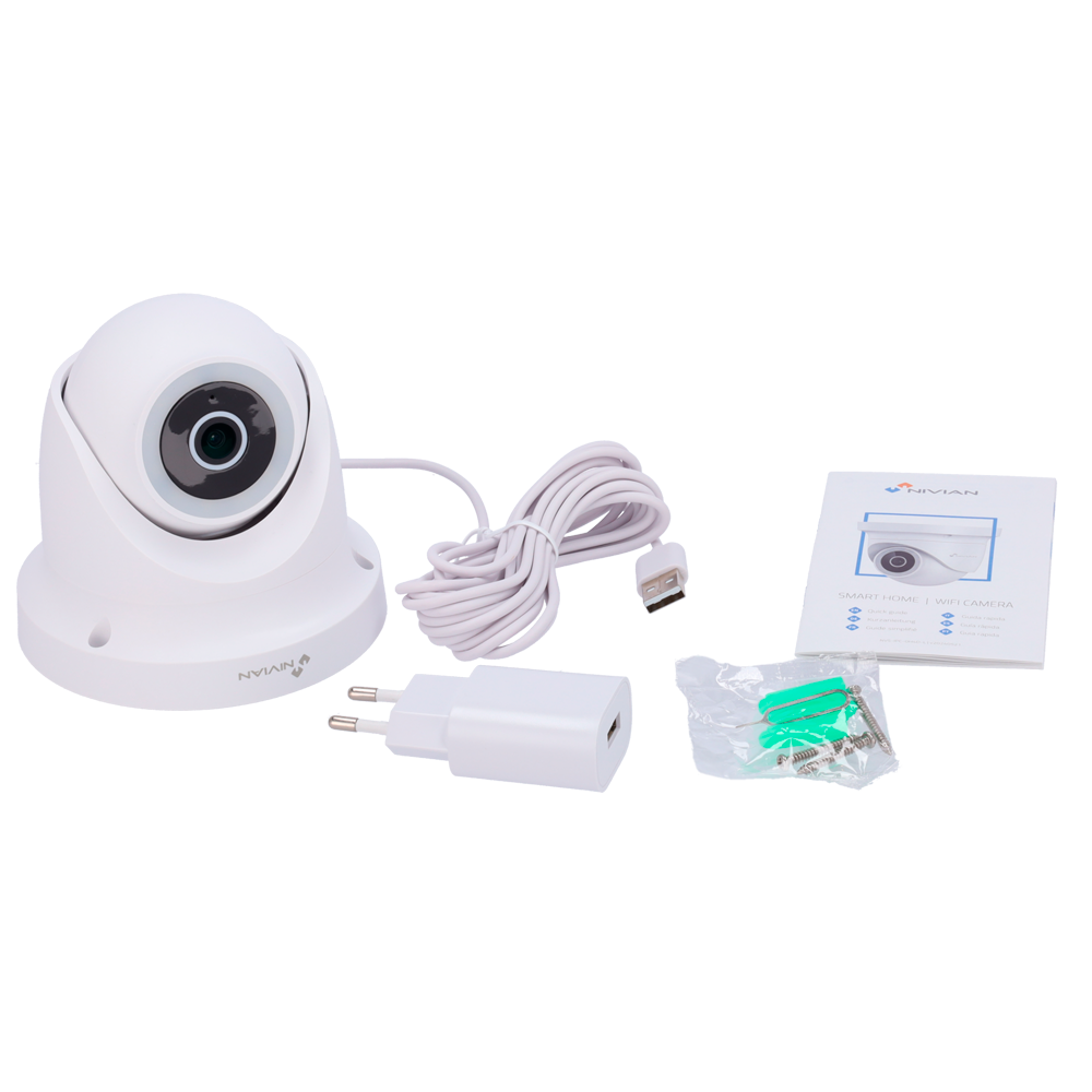 Nivian Smart Câmara Dome 2K 3MP - Tuya / Smartlife