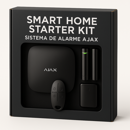 Starter Kit Ajax - Sistema de alarme anti-intrusão profissional c/ comunicação sem fios - preto