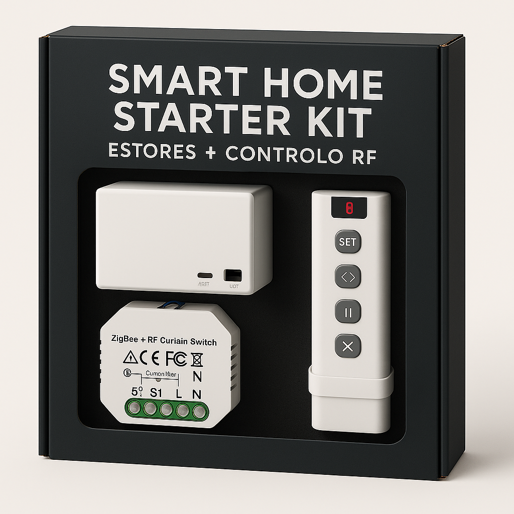 Starter Kit - 3 Estores Inteligentes Zigbee + RF