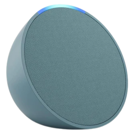 Eco Pop | Altavoz compacto e inteligente de sonido completo con Wi-Fi, Bluetooth y Alexa | Azul-Verde 