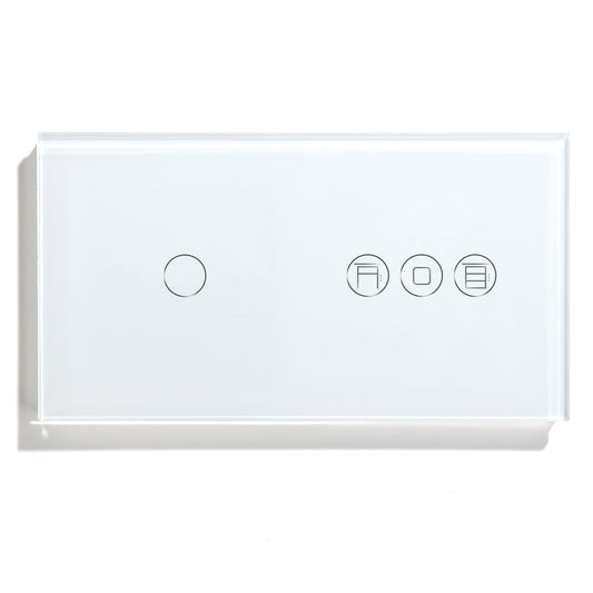 Interruptor Zigbee Desire - 1 Gang +  1 Estore - 157*86mm - Vidro Branco - Tuya / Smartlife