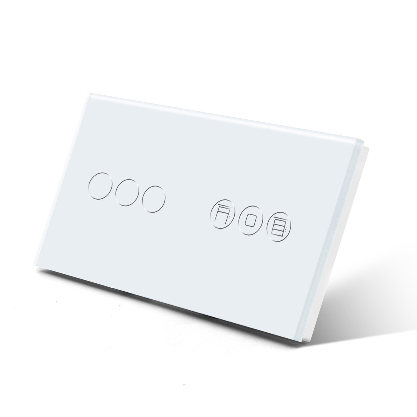 Interruptor Zigbee Desire - 3 Gang +  1 Estore - 157*86mm - Vidro Branco - Tuya / Smartlife
