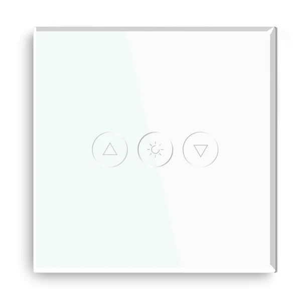 Interruptor regulador de intensidad con panel de vidrio de 86 x 86 mm para integración con Zigbee Desire - NGL86TDIP1W