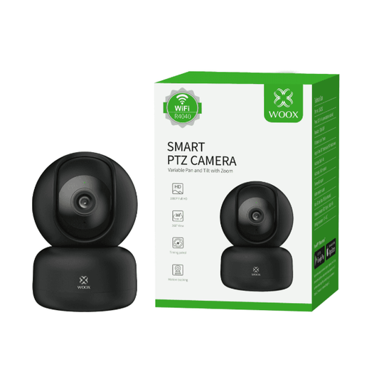 Cámara interior PTZ HD de 360° Woox/Tuya/Smart Life/Negra