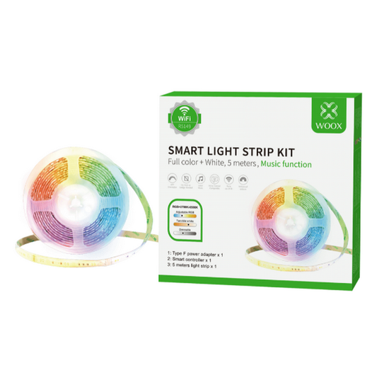 Kit de iluminación de tira LED Woox R5149 RGB + CCT + Música / Tuya / Smart Life