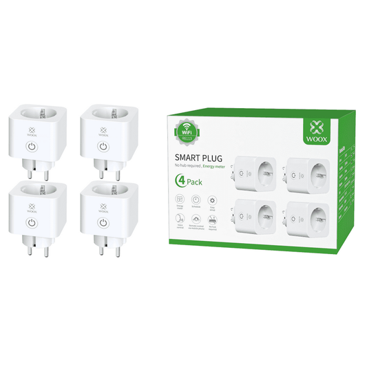 Tomada Inteligente Woox / Pack 4 / com Medidor de Energia / Tuya / SmartLife