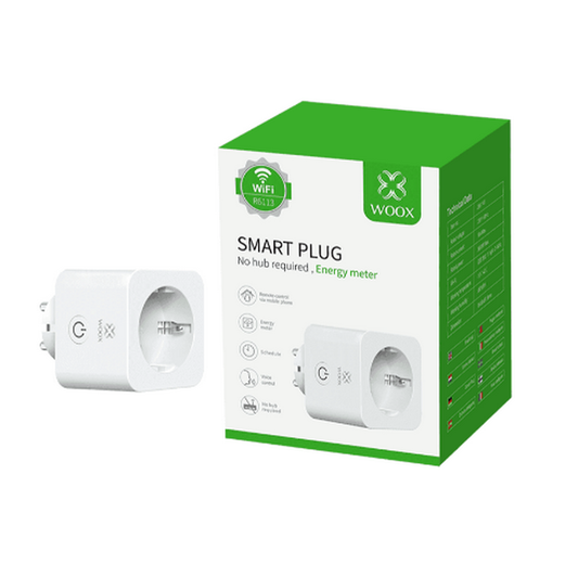 Tomada Inteligente com Medidor de Energia Woox / Tuya / Smart Life