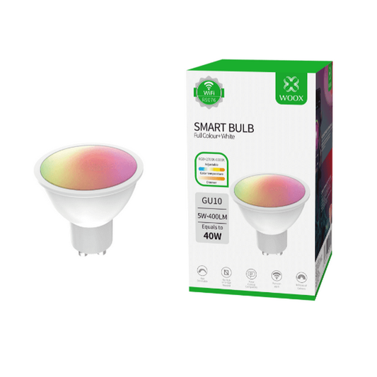 Foco LED GU10 inteligente Woox RGB+CCT/Tuya/Smart Life