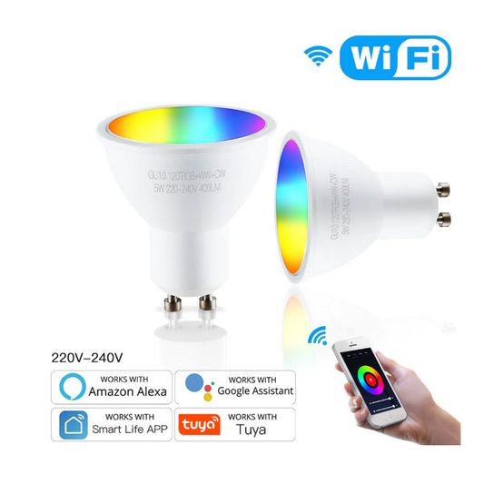 Bombilla inteligente Zigbee RGB GU10 - Tuya / Smartlife / Hue / eWelink - ZB-5W-GU10