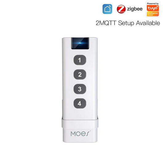 Mando a distancia Moes Zigbee con 4 botones y 12 escenas - Tuya/Smartlife
